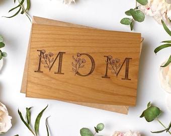 MOM | Wood Greeting Card