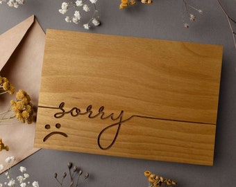 Sorry | Wood Greeting Card