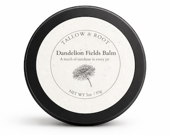 Dandelion Fields Balm - Citrus Infused Salve - Herbal Moisturizer for Dry Skin - Natural Citrus Moisturizer - Handcrafted - Small Batch