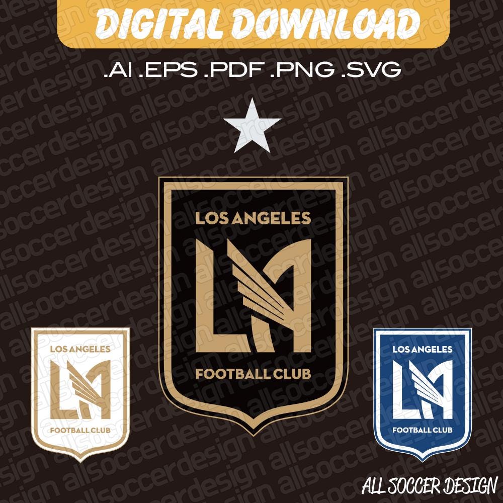 LAFC Los Angeles Football Club Logo Soccer Emblem Vector Digital File Svg,  Png, Ai, Eps, PDF - Etsy, image size:1000x1000
