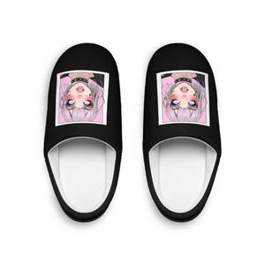 Trendy anime Women&#39;s Indoor Slippers, Cozy House Shoes, Gift for Her, Cute Slipper Footwear, Trendy Home Accessories
