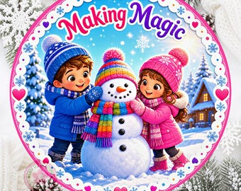 Making Magic Wreath Sign: Round Metal Sign For Wreaths, Christmas Decor Gift