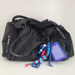 Oeuvre d'art personnalisée porte-clés – Bijou de sac en perles à faire soi-même avec porte-cartes en PET | Cadeau pour les enfants, les enseignants, les parents, les amateurs d'art