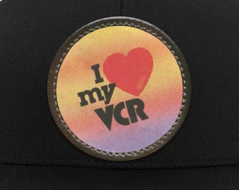 80s VCR Retro Trucker Snap Back Hat| “I <3 My VCR” Vintage Graphic