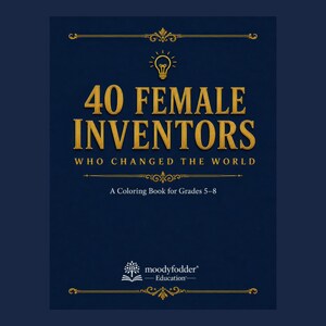 Libro para colorear: 40 inventoras / Historia de la mujer / Para niños de 5.º a 8.º grado / Descarga instantánea en PDF imagen 3