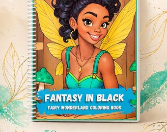 Kolorowanka „Czarna Wróżka”: A4, oprawa spiralna, 50 stron z grafiką fantasy