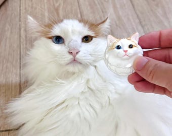 Custom Pet Portrait Fridge Magnet Pet Plaster Made from Your Photo Personalized Pet Portrait Plaster Pet Portrait Memorial for Pet Loss Gift