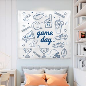 Arazzo da calcio: decorazione sportiva per il giorno della partita, decorazione murale per la stanza del dormitorio