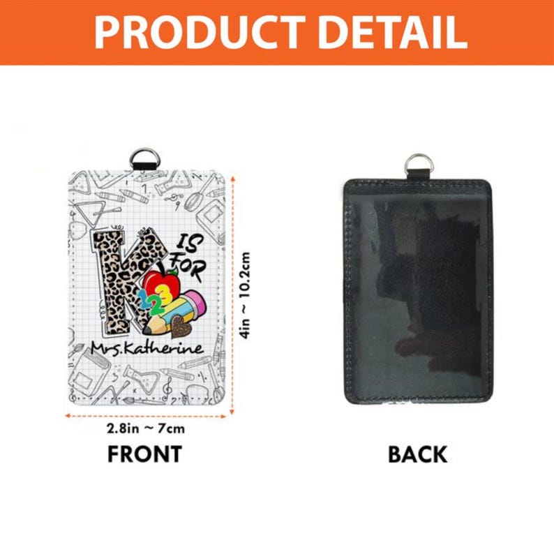 Math Text Front Personalized Badge Holder: Math Teacher ID Card Sleeve, White ...