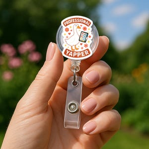 Funny Speech Therapy Badge Reel: Professional Yapper SLP Gift
