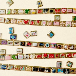 Custom photo charm, gold italian charm bracelet, italian charm, couple bracelets, birthday gift, send tools
