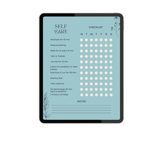 Daily Self-Care Checklist | Printable Mental Health Tracker PDF