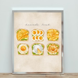Avocado Toast Art Print: Kitchen Brunch Decor (Digital Download)