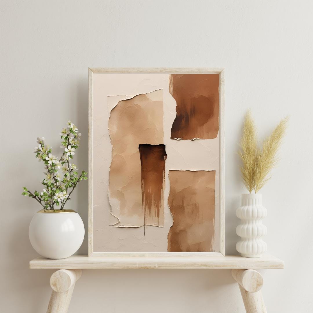 Wabi Sabi Wall Art Print | Japandi Pattern Digital Poster | Japanese ...