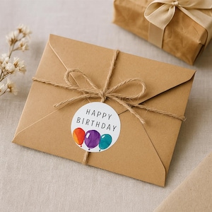 500 Pcs Happy Birthday Stickers – 1 Inch Colorful Round Labels for Party Favors, Treat Bags, Envelopes, Gift Packaging, Kids Birthday Decor