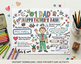 Fathers Day Questionnaire, Dad Questionnaire, All About My Dad Printable, All About Dad Survey, Worksheet Coloring Page, Questions For Kids