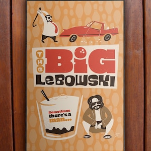 The Big Lebowski Illustrated Movie Poster | Original Art Illustration Film Poster