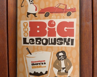 The Big Lebowski Illustrated Movie Poster | Original Art Illustration Film Poster