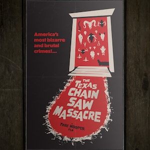 Texas Chainsaw Massacre Illustriertes Filmplakat | Original Art Illustration Horror Film Poster