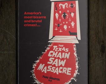 Texas Chainsaw Massacre Illustrated Movie Poster | Original Art Illustration Horror Film Poster