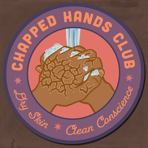 Chapped Hands Club vinyl sticker