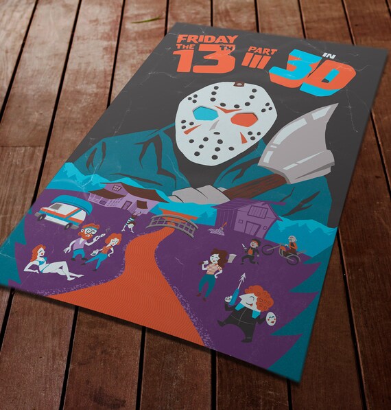SF・ファンタジー・ホラー FRYDAY THE 13TH 3-D MOVIE POSTER 新着商品 THE FRIDAY Posters Movie Amazon.com: 13TH (1982 3D