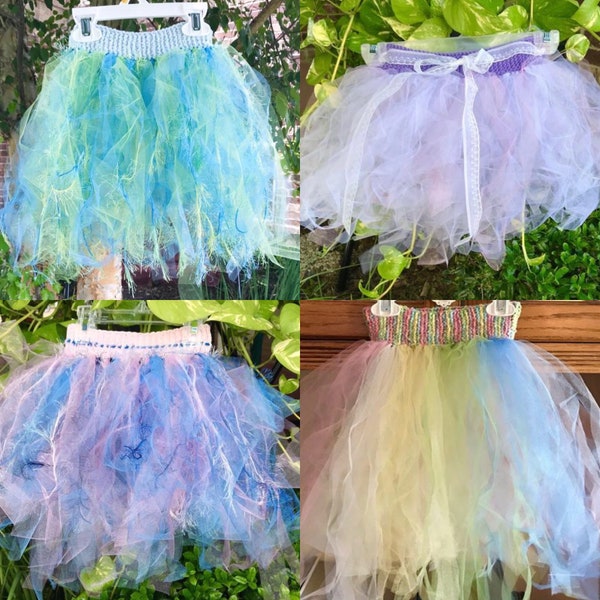 Girls Princess Skirt, Rainbow Party Skirt, Dress-up Skirt, Costume, Birthday Party Skirt, Rainbow Tutu, Iridescent Skirt