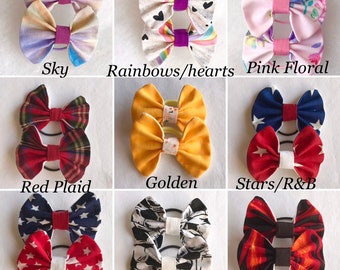 Hair Bow Sets, Fabric Hair Ties, UT Hair Bow, Longhorn Hair Bow, Floral Hair Bows, Floral Hair Bows, Rainbow Hair Bows