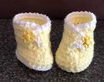 Baby Booties, Green Baby Booties, Yellow Baby Booties, Blue Baby Booties, Lavender Baby Booties, Crocheted Booties