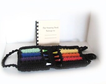 Crayon Purse, Kids Crayon Case, Child's Crayon Carrying Case, Traveling Crayon Purse, Crayon Carrying Case, Shoebox Gift Item