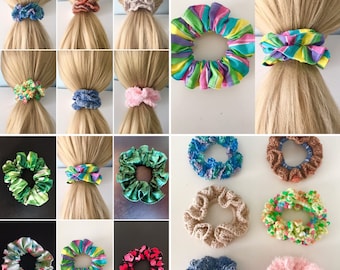Hair Ties, Crocheted Hair Ties, Scrunchies, Hair Scrunchies, Colorful Hair Scrunchies, Ponytail Elastic, Ponytail Scrunchies, Ponytail Ties