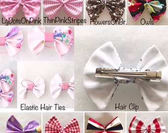 Hair Bows, Clip Bows, Little Hair Bows, Kids Hair Bows, Floral Hair Bows, Elastic Hair Bows, Rainbow Hair Bows, Heart Bows, Girls Gift