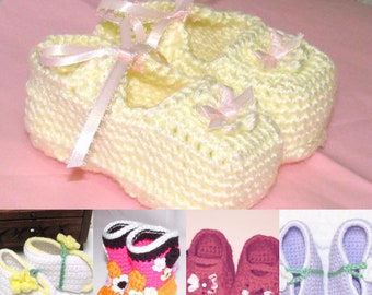 Baby Booties, Kimono Baby Booties, Purple Baby Shoes, White Baby Booties, Cream Baby Booties, Red Mary Jane Booties, Baby Boots