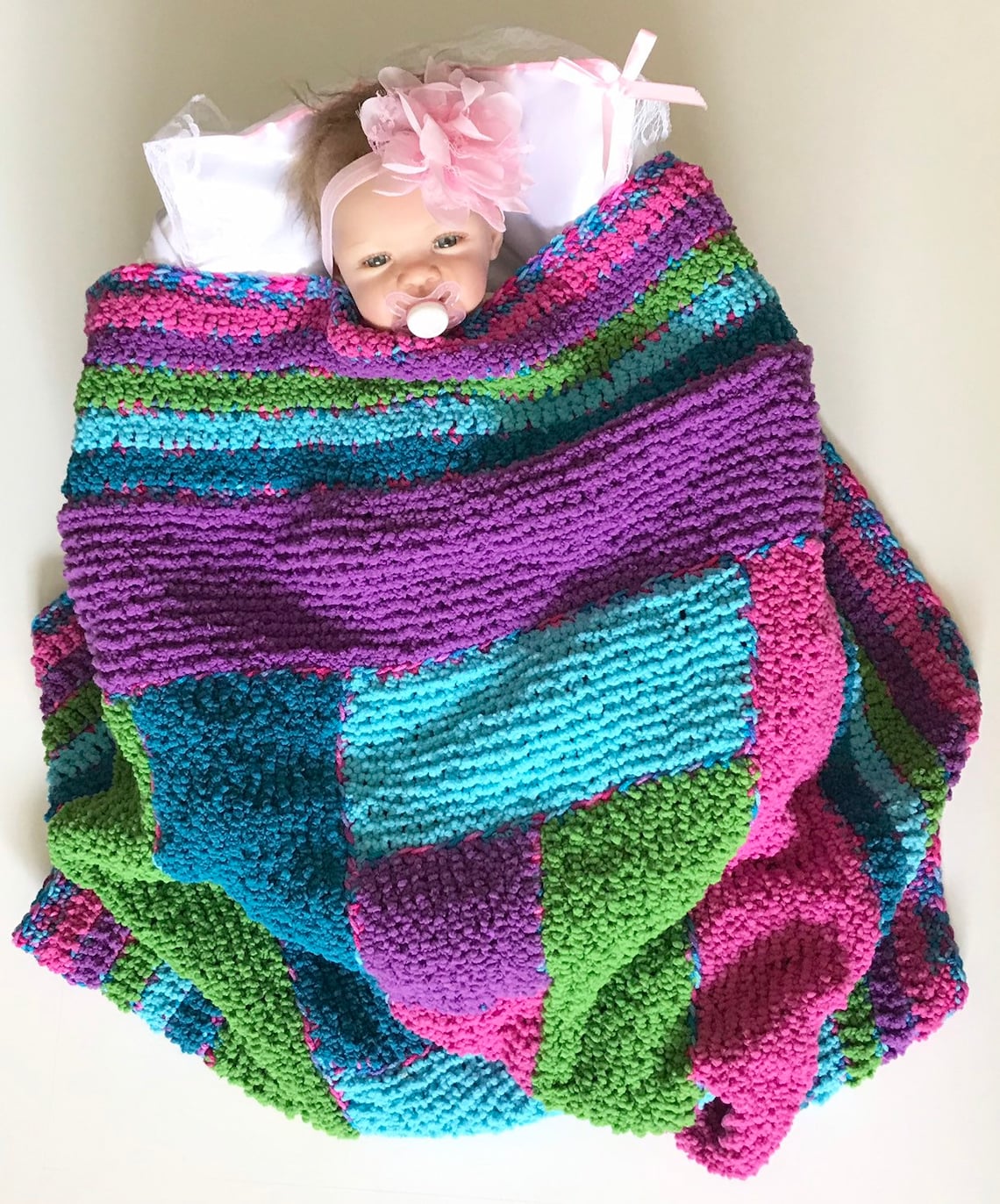 Multicolored Baby Blanket Super Soft Baby Blanket Summer Etsy