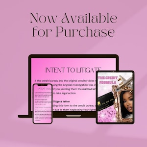 La fórmula del crédito, plantilla de reparación de crédito, paquete de cartas de disputa de crédito, éxito de ventas, reparación de crédito, kit de reparación de crédito editable, PLR, MRR