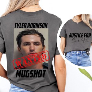 Tyler Robinson Mugshot Retro Png, Justice for Charlie Kirk, Freedom Png