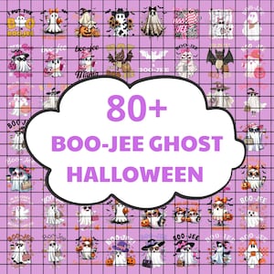 Boo Jee Ghost Halloween  PNG bundle, Halloween Coffee Ghost Shirt Design, Boujee Ghost PNG , Cute Spooky Season Digital Download