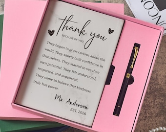 Custom Teacher Appreciation Journal, Thank You Teacher Gift, Custom Teacher Gift, Teacher Retirement Gift, End Of Year Gift