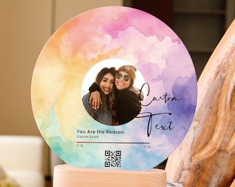 Personalized Vinyl Record, Song Photo Vinyl Record, Acrylic Song Plaque, Music Plaque, Birthday Gift for Her Him, Anniversary Gift