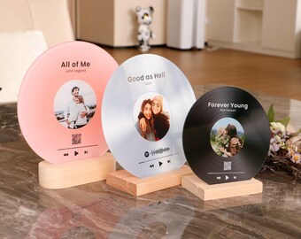 Personalized Vinyl Record, Acrylic Song Plaque, Music Plaque, Birthday Gift for Her Him, Valentine Gift, Anniversary Gift