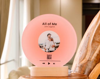 Personalized Vinyl Record, Custom Song Photo Vinyl Record, Acrylic Song Plaque, Music Plaque, Birthday Gift for Her Him, Valentine gift