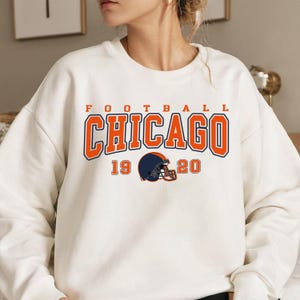 Vintage Chicago Football Crewneck Sweatshirt, Retro 1920s Game Day Apparel