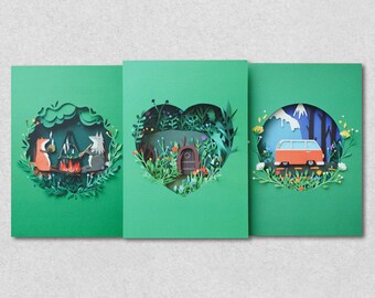 Summer Paper Art Card Set: Hand-Signed Fine Art Prints, 5x7