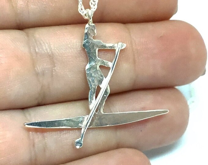 Sup Necklace,  silver surfer, Ocean necklace, sport team, surfer necklace jewelry, Surfer Girl