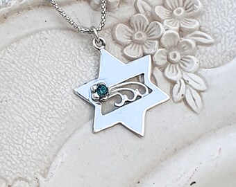Star Of David Pendant, Jewish Necklace, Bat Mitzvah Gift, Judaica Jewelry, Israel Jewelry