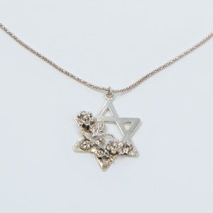 Collier étoile de David en argent sterling 925 fait main, collier étoile juive, bijoux juifs, collier Israël, judaïsme juif