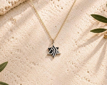 Sterling Silver Star of David Necklace – Handcrafted Jewish Symbol Pendant from Israel