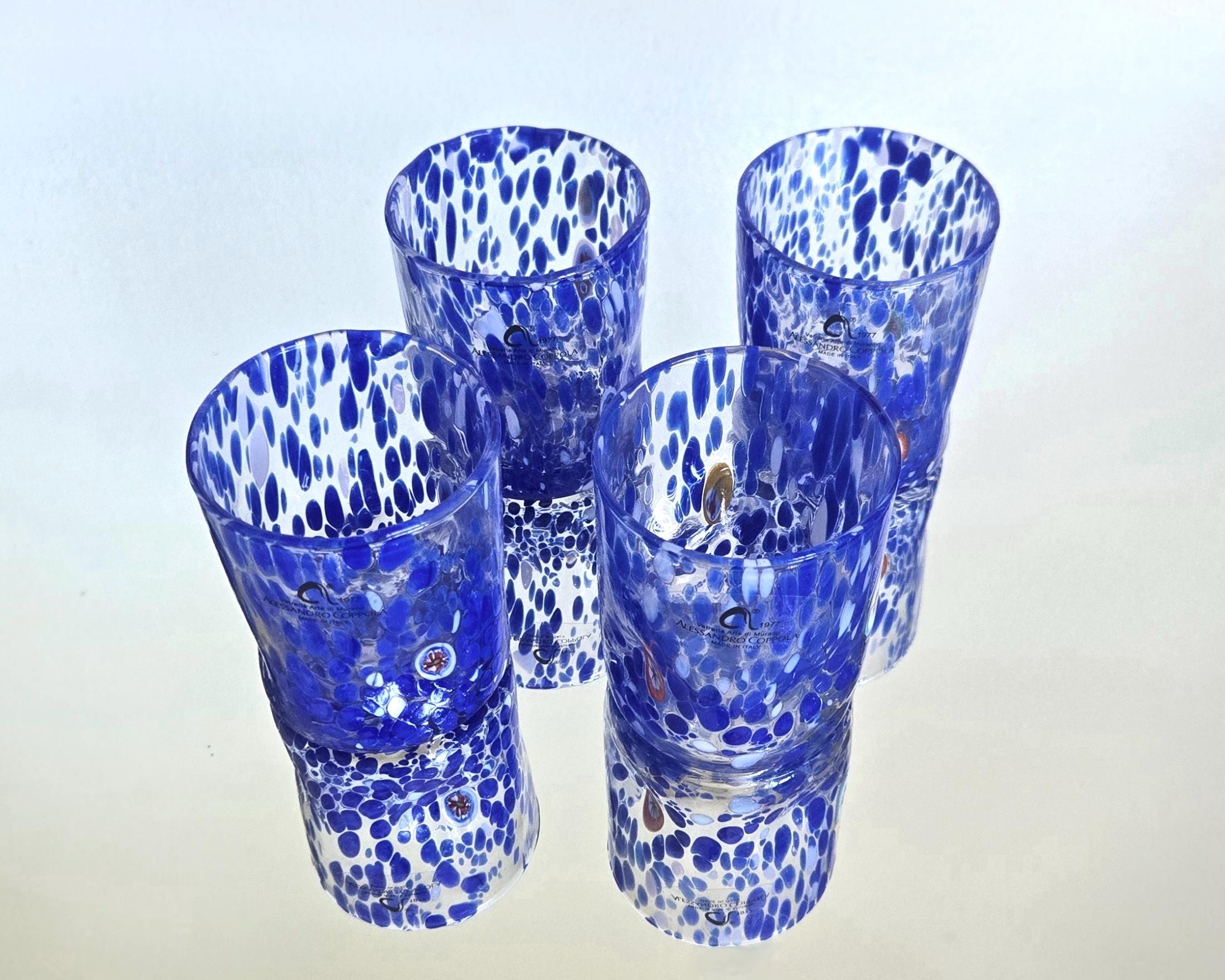 Murano Blue Glasses - Etsy