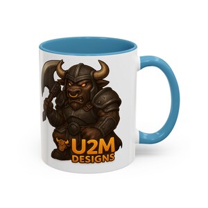 Warrior-Themed Accent Coffee Mug - Perfect for Gamers, Fantasy Lovers, Unique Gift, Customizable, Collectible