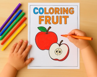 Printable Fruit Coloring Book for Kids – PDF Activity Pages for Toddlers & Preschool